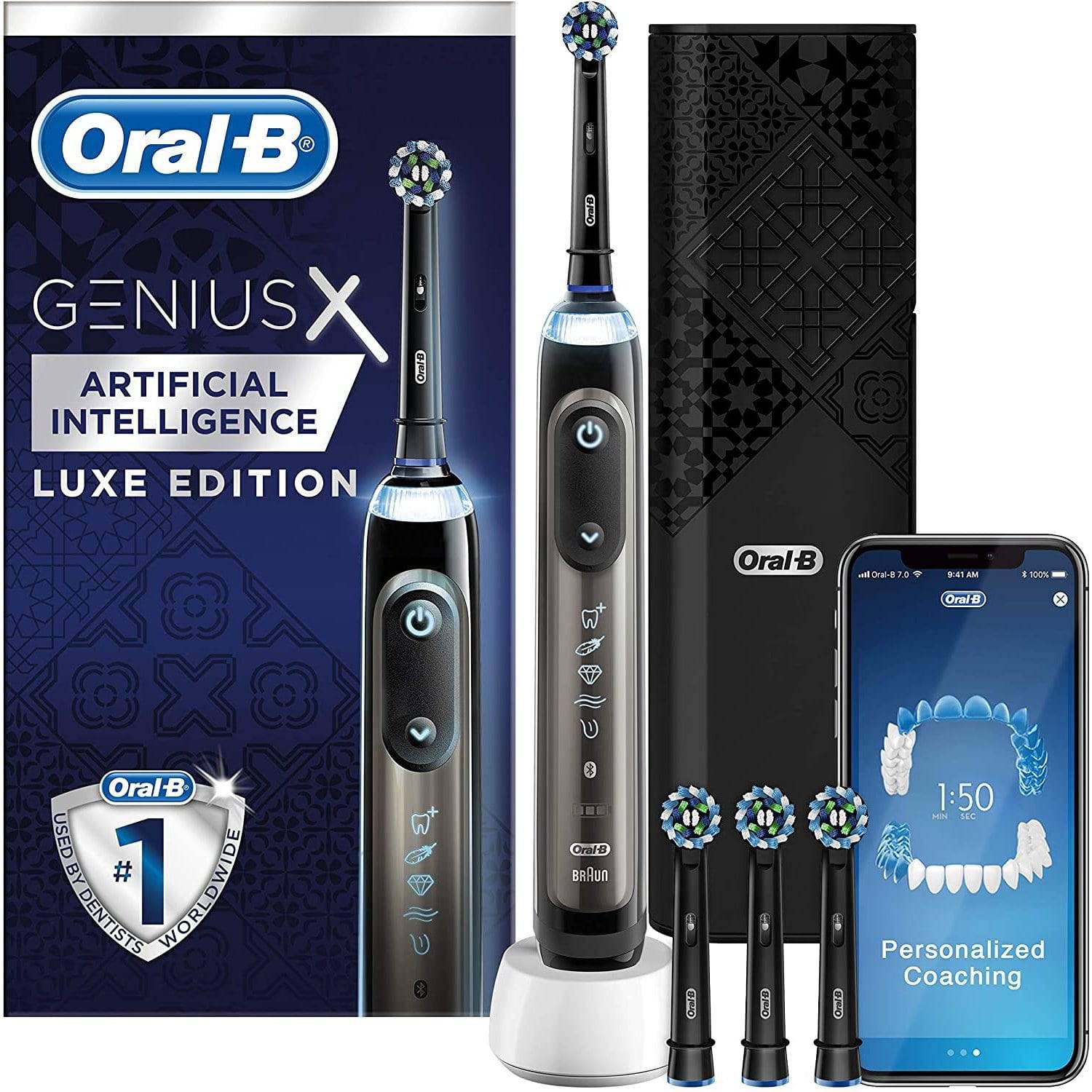 ORAL B Oral B Genius X 20000 Luxe Electric Toothbrush   Motion Sensors, Round Head   Black