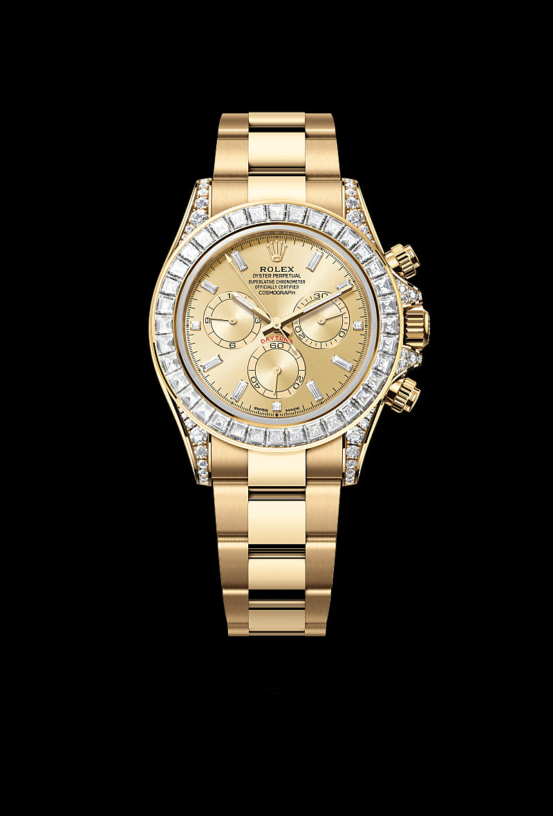 Rolex 
Cosmograph Daytona
Oyster  40 mm  yellow gold and diamonds
M126598TBR 0001