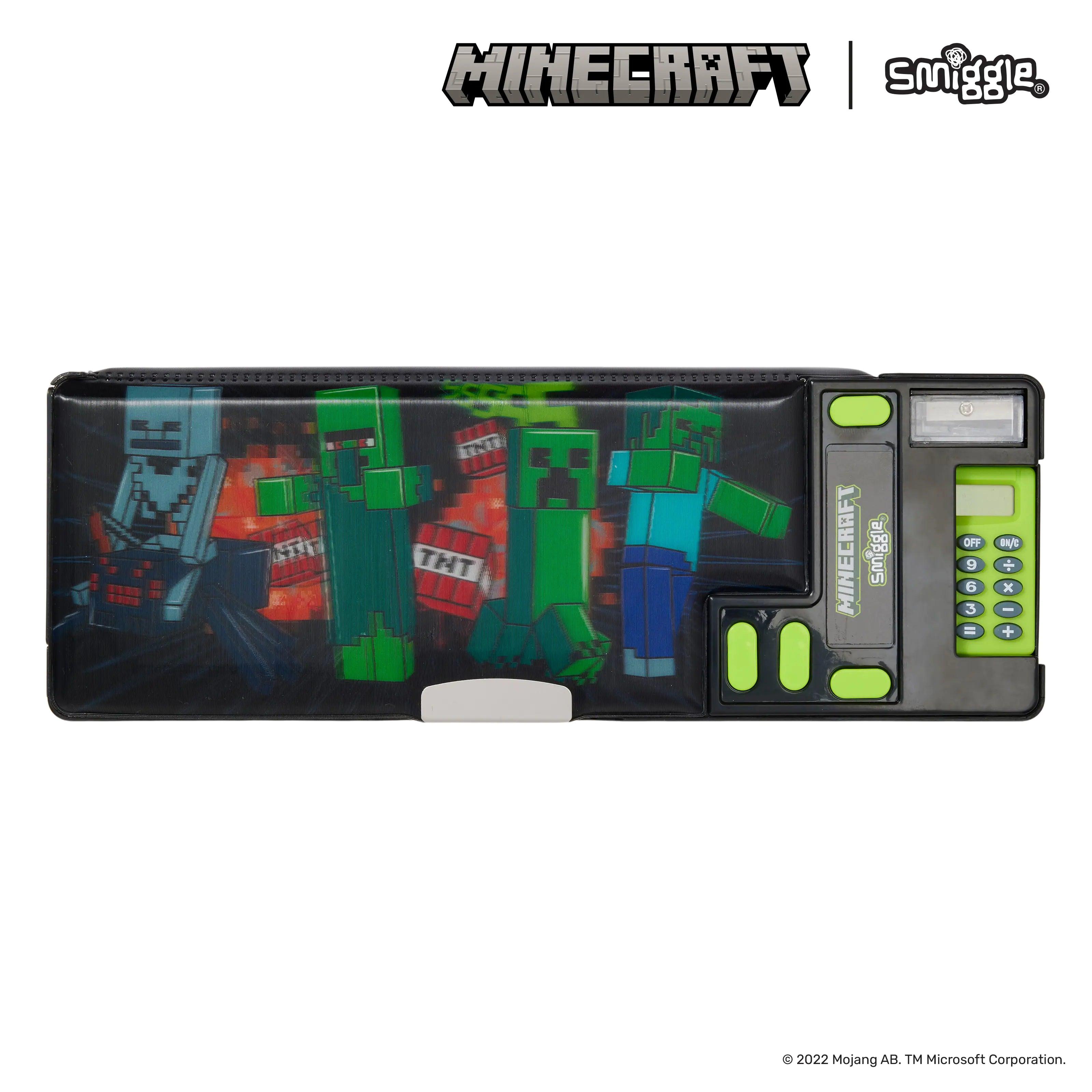 SMIGGLE Minecraft Pop Out Pencil Case   Black