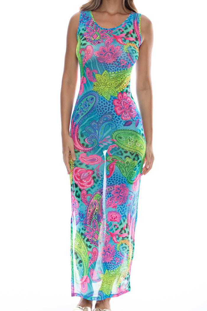 Luli Fama Seaglass Fantasy Maxi Tank Dress