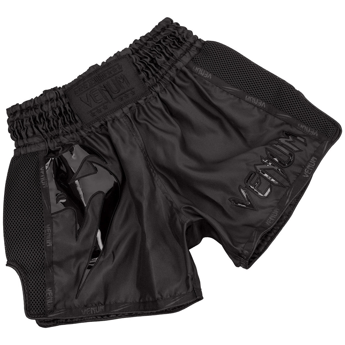 Venum Giant Lightweight Muay Thai Shorts   Black/Black