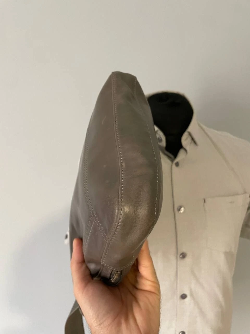 Borsa a tracolla uomo Longchamp in pelle moka Cavalier