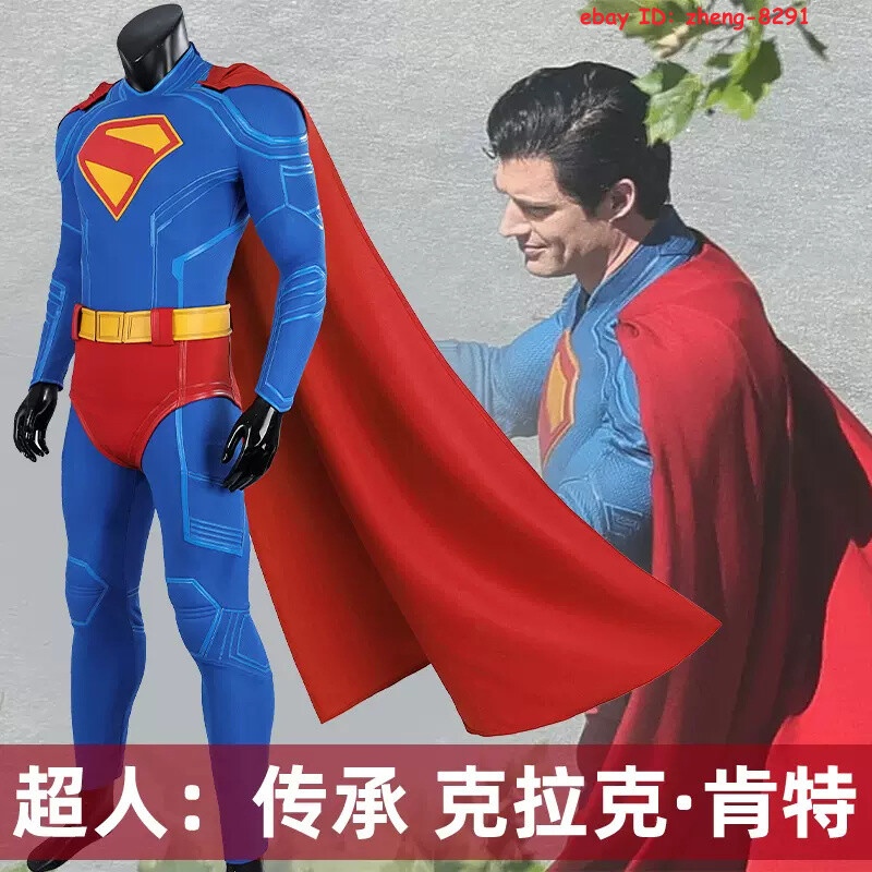 CLARKS Superman Legacy Clark Kent Halloween Costume Outfit Cosplay Jumpsuit Suit Zentai