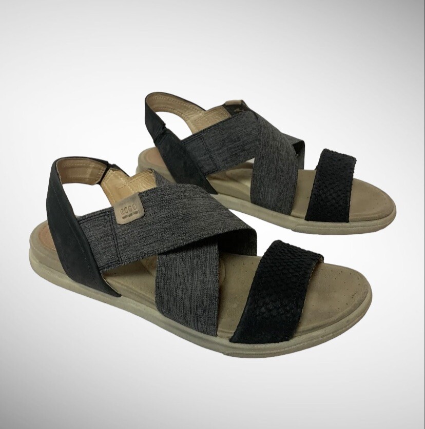 ecco sandals size 38 womens grey sandals comfort sandals Slip On
