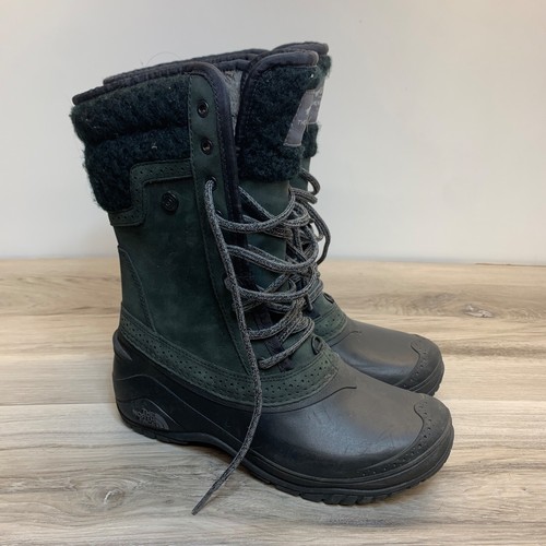 THE NORTH FACE NORTH FACE Shellista II stivali medi impermeabili da donna neri taglia 7 gomma pelle