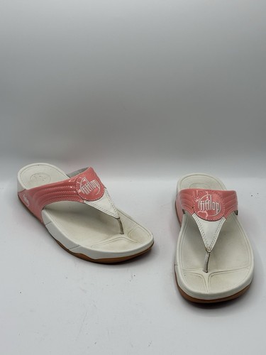 Fitflop Sandals Woman Size 9 Pink Walkstar Limited Edition Leather Toe post