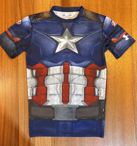 Camicia a compressione Captain America Civil War Under Armour Alter Ego Uomo L LG
