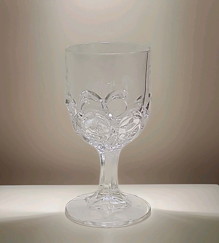 Vintage Set 4 Texas Bull's Eye Cordial clear wine Glass (EAPG) Small goblet