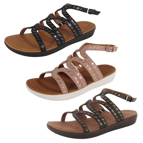 Fitflop Womens Strata Whipstitch Leather Gladiator Sandals