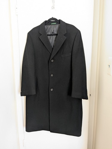Lauren Ralph Lauren Jacket Black Wool Cashmere "Columbia" Mens 42S
