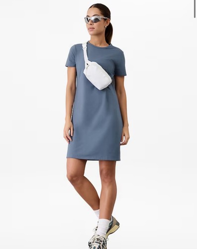 ESSENTIALS Athleta Essential Tee Dress Shadow blue XS