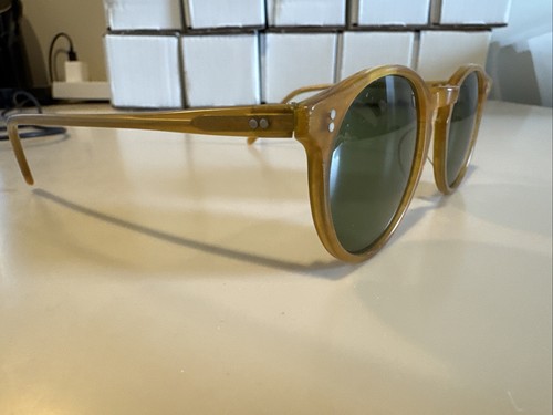 Oliver Peoples O'MALLEY OV5183 1171 Beige Frame/Green Lens Sunglasses #L78