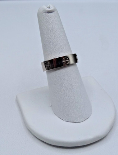 Cartier Love Ring 18k White G Au 750 Designer Size 56