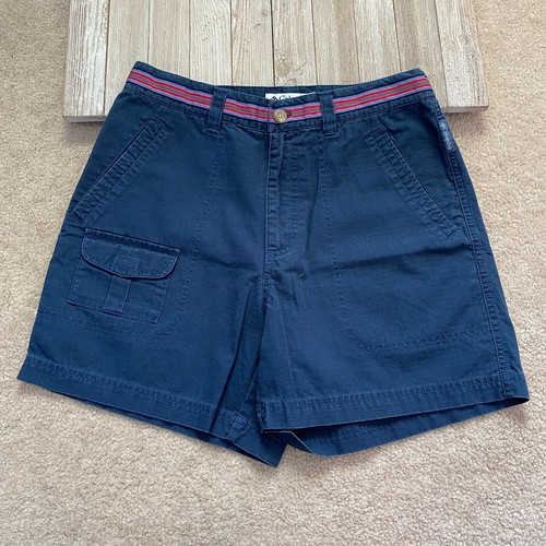 Pantaloncini da trekking vintage Y2K Columbia Sportswear donna 8 righe vita blu navy