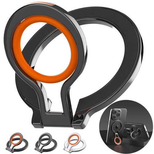 Universal Metal Silicone Finger Ring Magnetic Phone Stand For All Phone MagSafe