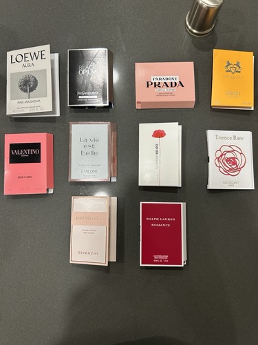 Set Of 10   Perfume   Loewe Aura  YSL  Prada  Perseus  Valentino  Lancôme