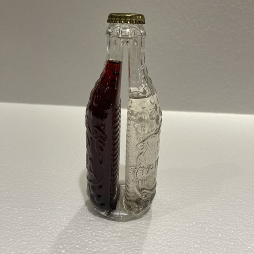 Vintage 1940’s AIGNER AUSTRIA Dual Sided Clear Glass Bottle VIN AQUA