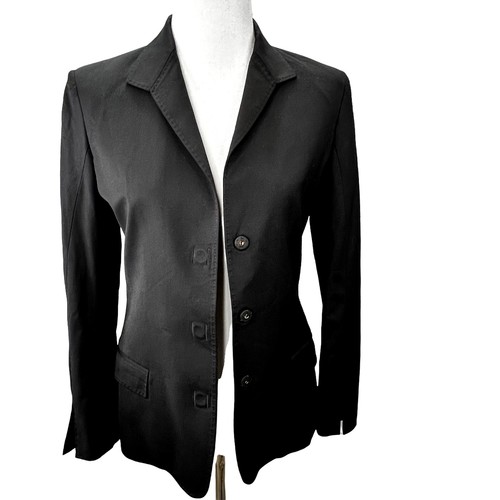 Versus Versace Wool Blend Blazer Jacket size S 28 42 Black Snap Front Women