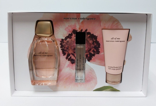 All of Me 3pcs Giftset by Narciso Rodriguez Women EDP 3oz & 0.33oz + 1.6oz BL