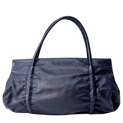 MAHI LEATHER MIU MIU Archive Black Leather Shoulder Bag