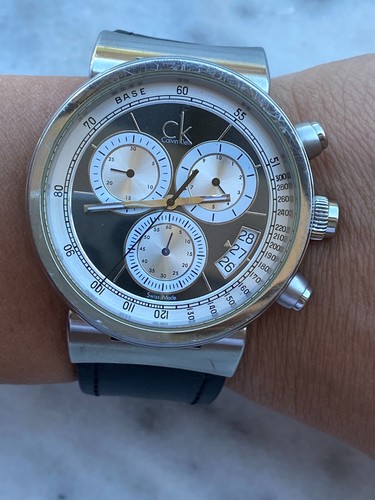 CALVIN KLEIN WATCH K75471 CHRONOGRAPH QUARTZ MENS 45mm SAPPHIRE GLASS SWISS