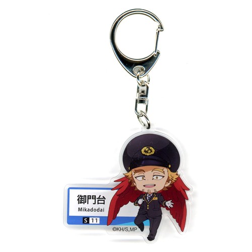 My Hero Academia Hawks Station Name Acrylic Keychain Shizuoka Railway Exclusive