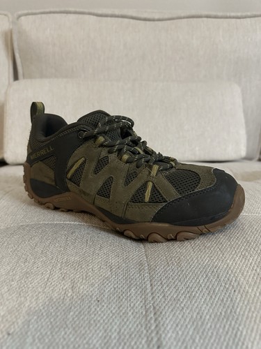 Scarpe da trekking basse Merrell Deverta 2 uomo taglia 8 "verde muschio oliva" scamosciate J034697