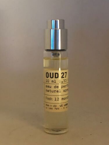 LE LABO OUD 27 EAU DE PARFUM 0.33 FL. OZ.   10 ML NEW