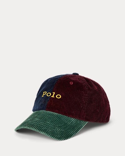RARE POLO RALPH LAUREN Colorblock Corduroy Hat   BRAND NEW