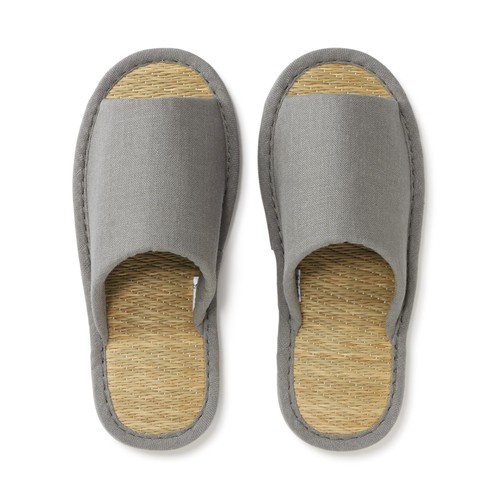 TKEES Pantofole  pantofole Igusa  apertura frontale  84774522  grigio  23 5 cm