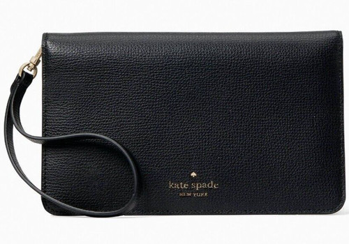 Kate Spade Darcy Clutch Wallet Wristlet Black Leather WLR00581 NWT $199 MSRP F