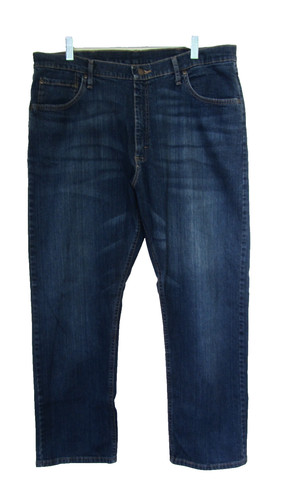 ESSENTIALS Wrangler Mens 36 X 29 Dark Wash Relaxed Fit Flex Jeans
