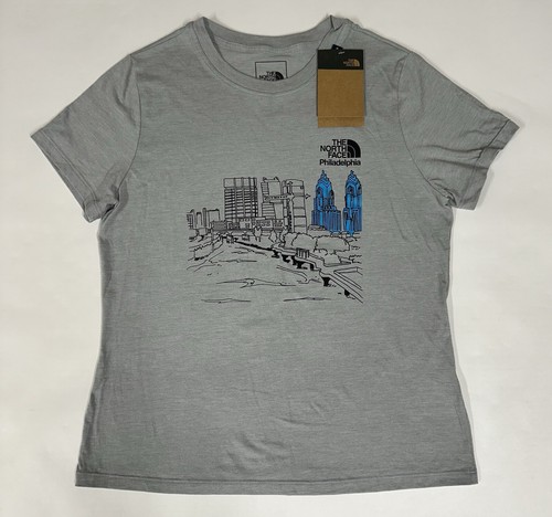 NWT The North Face Womens City Tee Shirt Philadelphia Size L Gray
