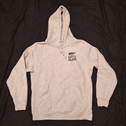 PALACE Castle Island Brewing Co Hoodie SIX Ale Grey HEAVY DUTY Sweatshirt Mens Medium