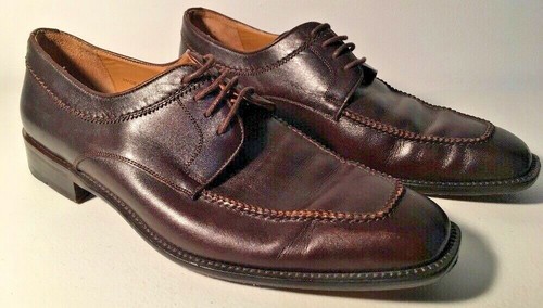 XTEP Leather Oxford Dress Shoes Mezlan Windham Dark Brown Size 9.5M EUC Step Guards