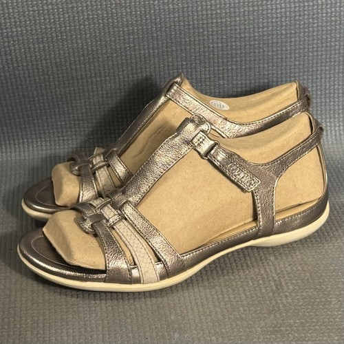 Ecco Flash sandali da donna in pelle T Bar taglia 9 US 40 EU