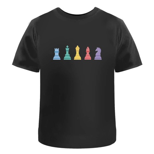 PALACE 'Rainbow Chess Pieces' Unisex T Shirt   100% Cotton (S XXL) (TA046688)