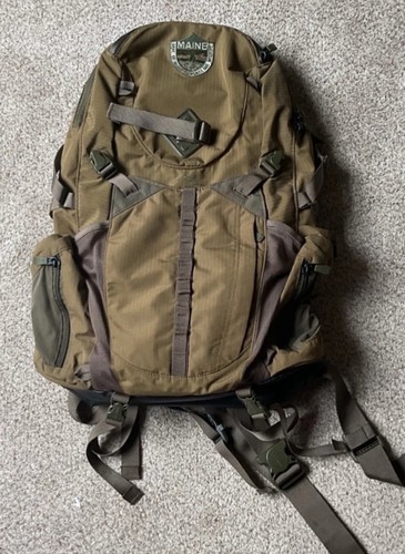 L.L.BEAN Nice L.L. Bean Maine Wardens Technical Hiking Backpack M L Daypack Beige Green