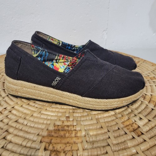 BRANDBLACK Bob's Skechers mocassini espadrillas in tela nera 8