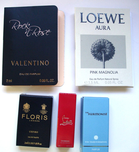 LOEWE Aura  HARMONIST Yin  FLORIS Cefiro  VALENTINO  Rose LOUBOUTIN PERFUME LOT