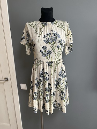red valentino floral print silk mini dress size 40 us 4 uk 8