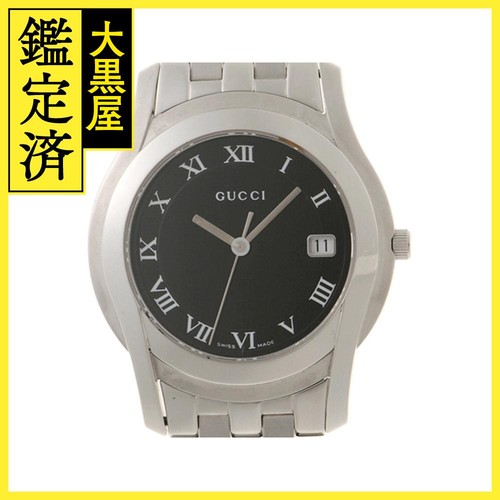 Gucci Classe G 5500M Orologio Uomo Acciaio Inox Quadrante Nero Romano Quarzo 34mm Us