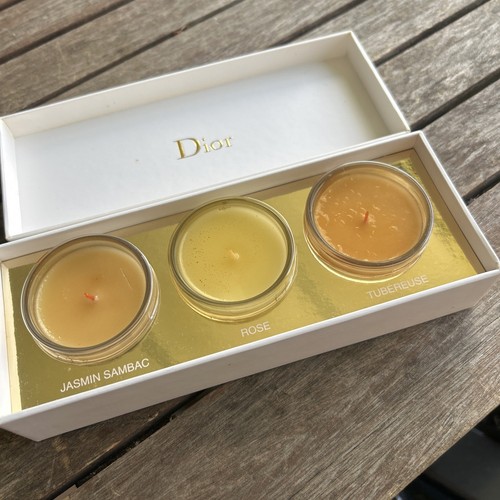 J’adore Perfume Christian Dior Mini Candle Set Rose Tubere Jasmin Sambac New