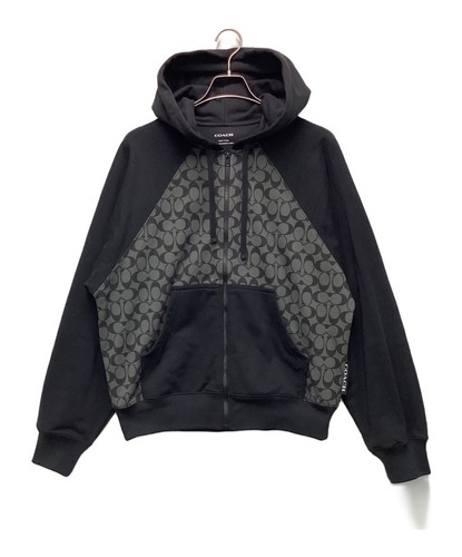 COACH Signature Zip Hoodie Size: M Black Men CO827