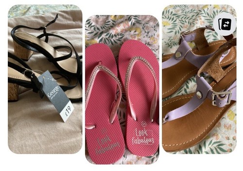 Steve Madden sandali infradito rosa scarpe con tacco in sughero confezione 3 4 4 vacanze