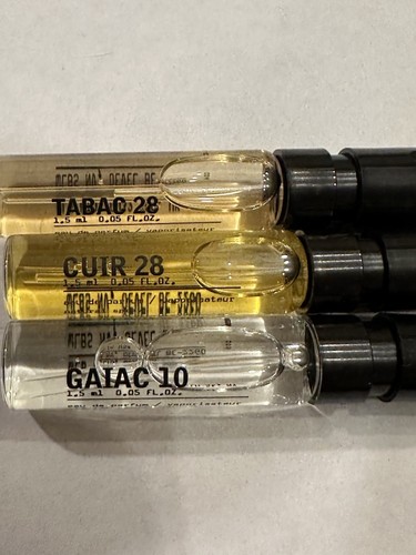 LE LABO Lot Of 3 Labo Tabac 28  Gaiac10  Cuir28 Eau de Parfum Sample  1.5ml