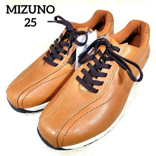 Men 7.0US Mizuno Walking Shoes Side Zip Sneakers Genuine Leather