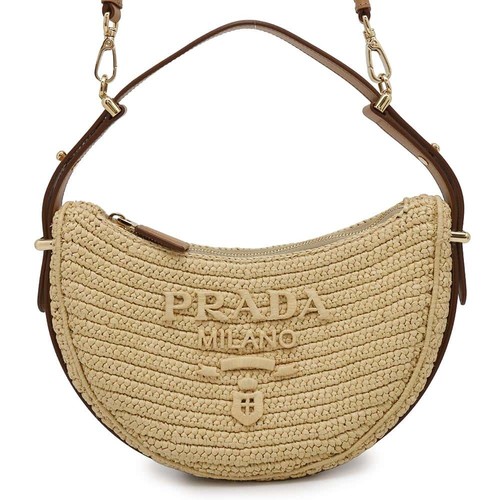 PRADA Shoulder Bag Arque Crochet Viscose Leather 1BC194 PRADA Bag