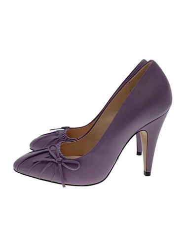 GUCCI decolte nastro pelle 34 5 viola 551766 usate