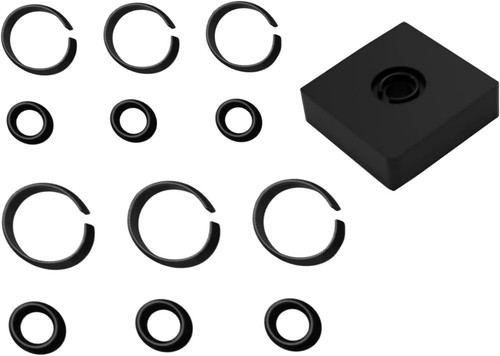 (3+3Sets) 1 2” and 3 8" Impact Retaining Ring Clip Impact Friction Ring with ...